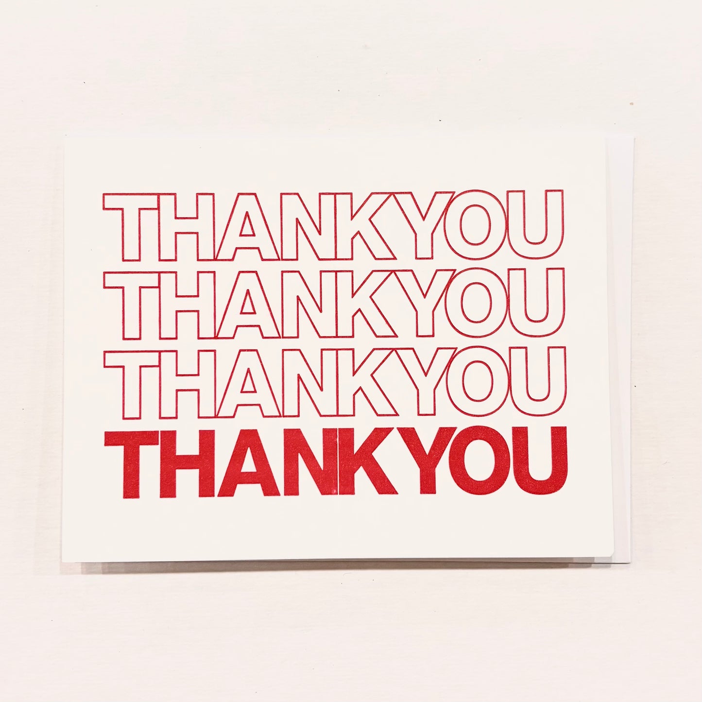 Thank You Bag Letterpress Card | Amber Favorite (IL)