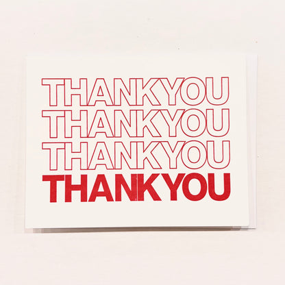 Thank You Bag Letterpress Card | Amber Favorite (IL)