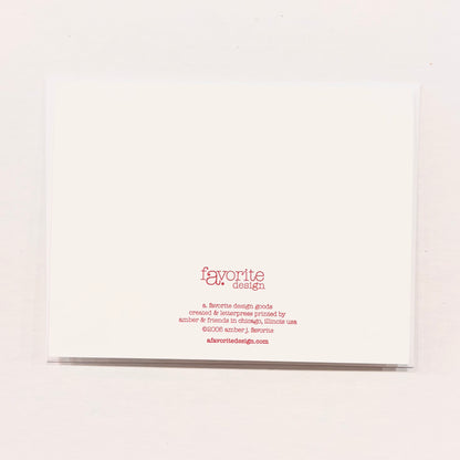 Thank You Bag Letterpress Card | Amber Favorite (IL)