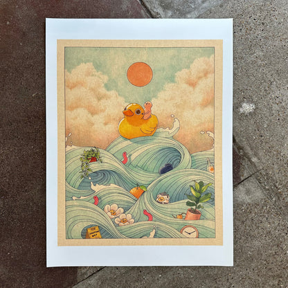 Duck at Sea Art Print | Felicia Chiao (CA)