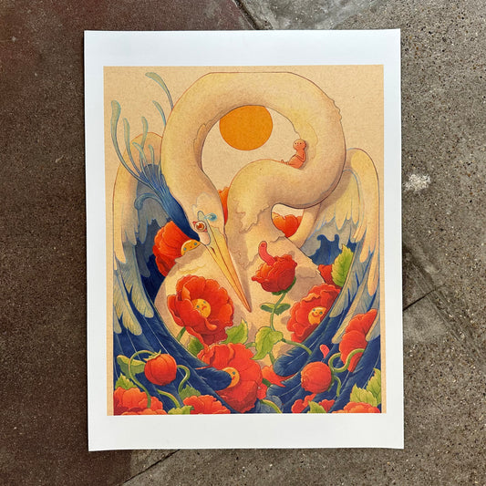 Heron and Friends Art Print | Felicia Chiao (CA)