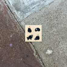 Load image into Gallery viewer, Party Cats in Party Hats Mini Art Print | Felicia Chiao (CA)
