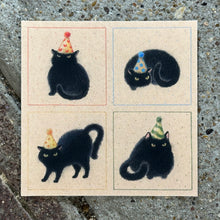 Load image into Gallery viewer, Party Cats in Party Hats Mini Art Print | Felicia Chiao (CA)
