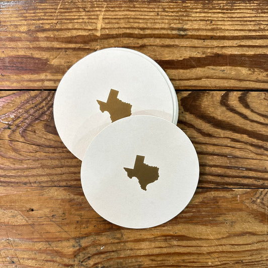 Texas Letterpress Coaster Set | Set of 10 | We are 1976 (TX)