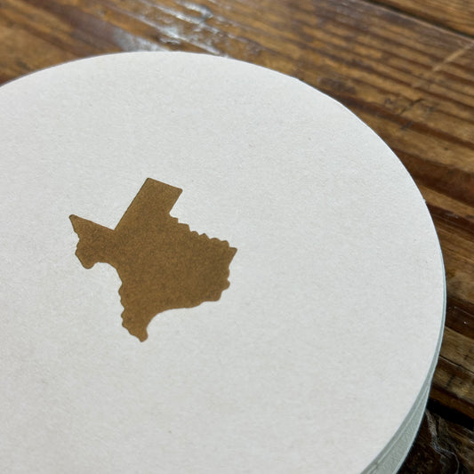 Texas Letterpress Coaster Set | Set of 10 | We are 1976 (TX)