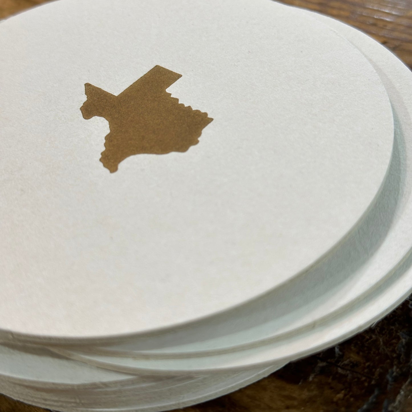 Texas Letterpress Coaster Set | Set of 10 | We are 1976 (TX)