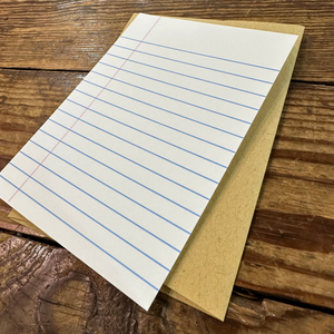 Notebook Paper Letterpress Note Card | We Are 1976 (TX)