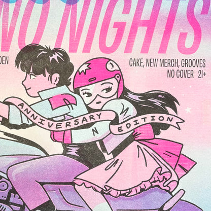 Wamono Nights Vol. 26  Risograph Print | 2nd Anniversary Edition | EJ Chong (TX)