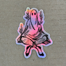 Load image into Gallery viewer, Holographic Sock Ghost Sticker | Madison Grijalva (DTX)
