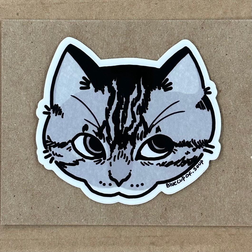 Wagoo ( Grey Cat) Sticker | Madison Grijalva (TX)