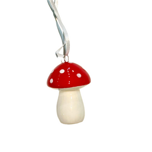 Ceramic Spotted Mushroom Ornament | Silver Tree Home & Holiday (NY)