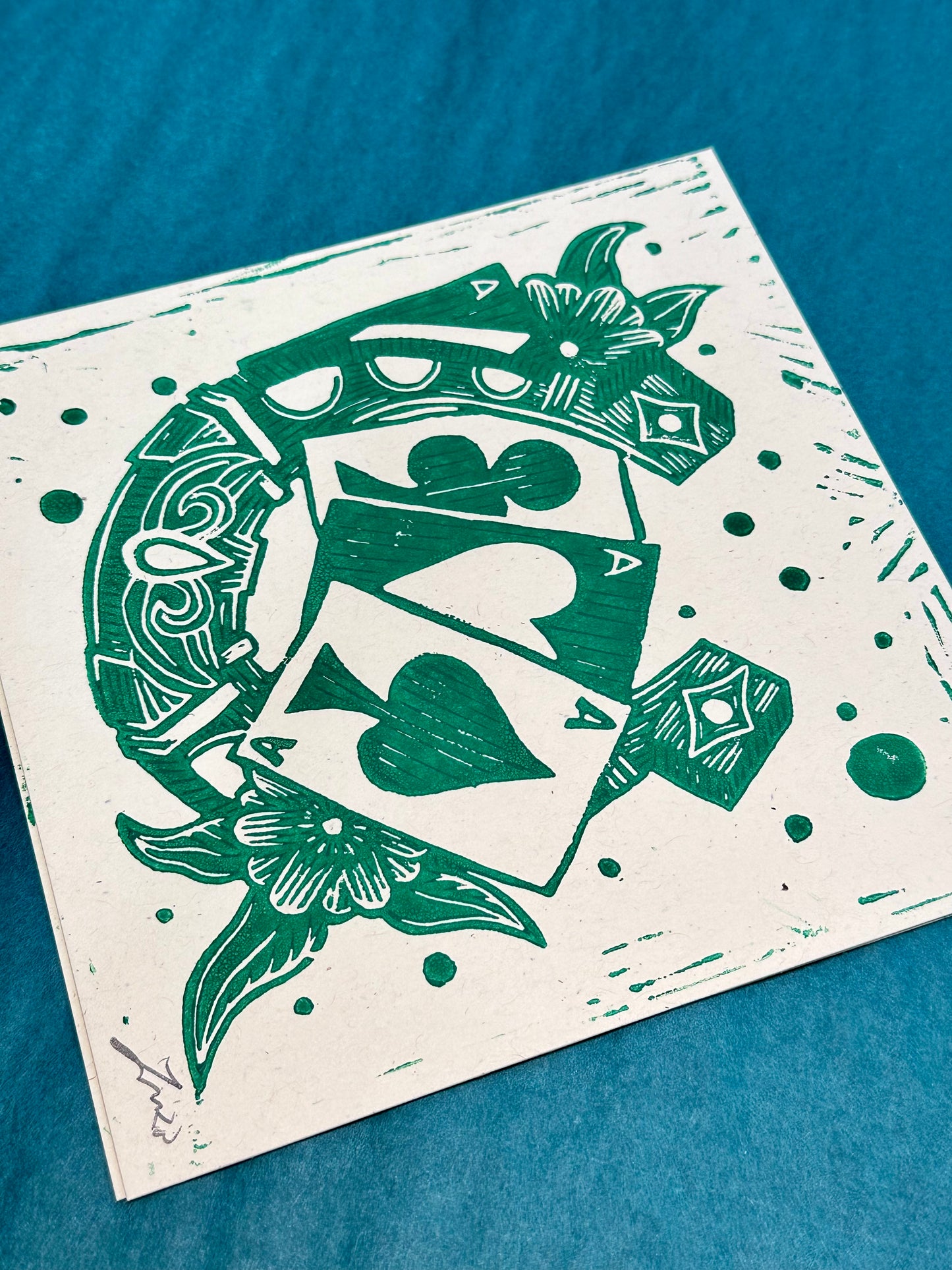 Lucky Linocut Print | Tattoo Flash Series | Luke Martin (MD)