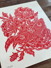 Load image into Gallery viewer, Peony Moth Linocut Print | Luke Martin (MD)
