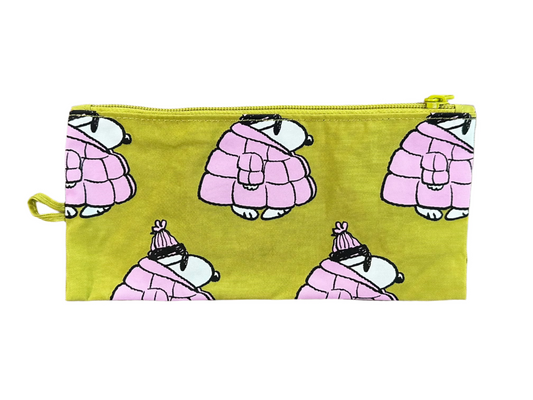 Medium Flat Pouch | Puffer Snoopy | Baggu