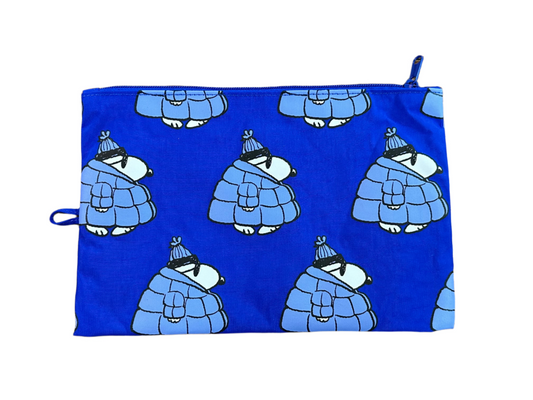 Large Flat Pouch | Puffer Snoopy | Baggu