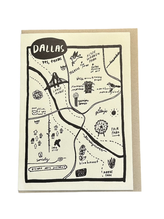 Dallas Map Card | People I've Loved (CA)