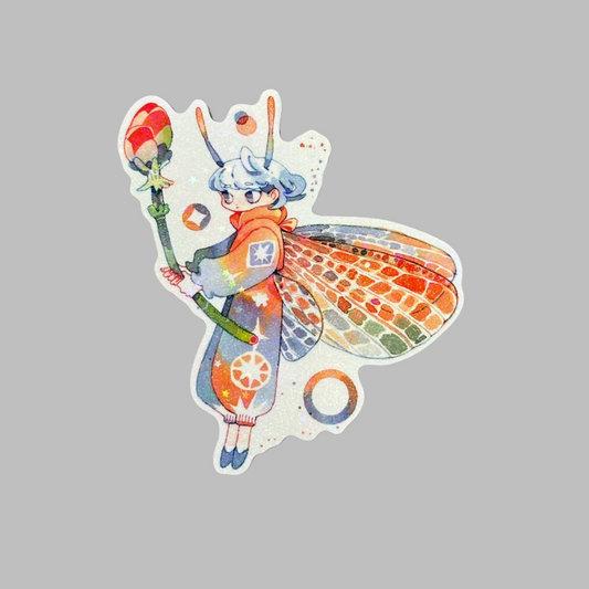 Redbud Lepidoptera Clear Holo Sticker | Koyamori (CAN)