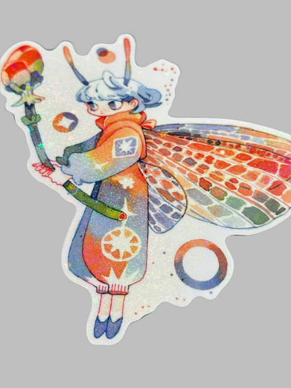 Redbud Lepidoptera Clear Holo Sticker | Koyamori (CAN)