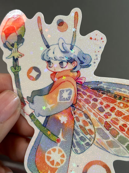 Redbud Lepidoptera Clear Holo Sticker | Koyamori (CAN)