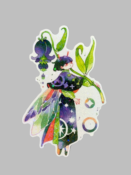 Bluebell Lepidoptera Clear Holo Sticker | Koyamori (CAN)