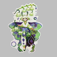 Load image into Gallery viewer, Lily of The Valley Lepidoptera Clear Holo Sticker | Koyamori (NY)
