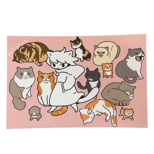 Idle Cats Mini Print | Koyamori (CAN)