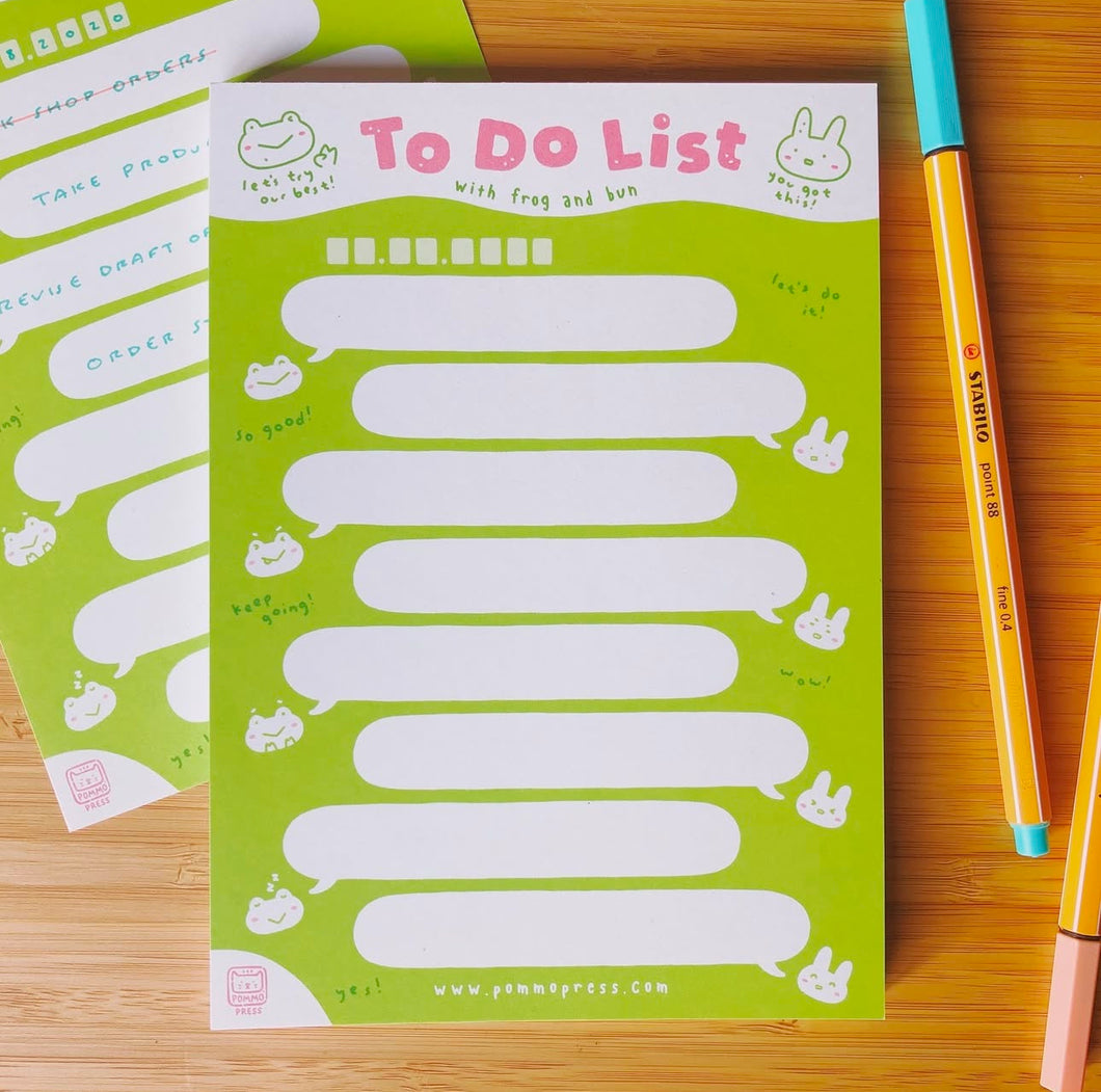 To Do List Notepad | Pommo Press | Debbie Fong (NY)