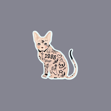 Load image into Gallery viewer, Tattoo Cat Sticker | Rachele Cromer (OK)
