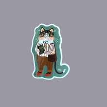 Load image into Gallery viewer, Book Cat Sticker | Rachele Cromer (OK)
