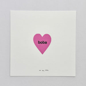 Boba Love Typeset Letterpress Print | We Are 1976 (TX)