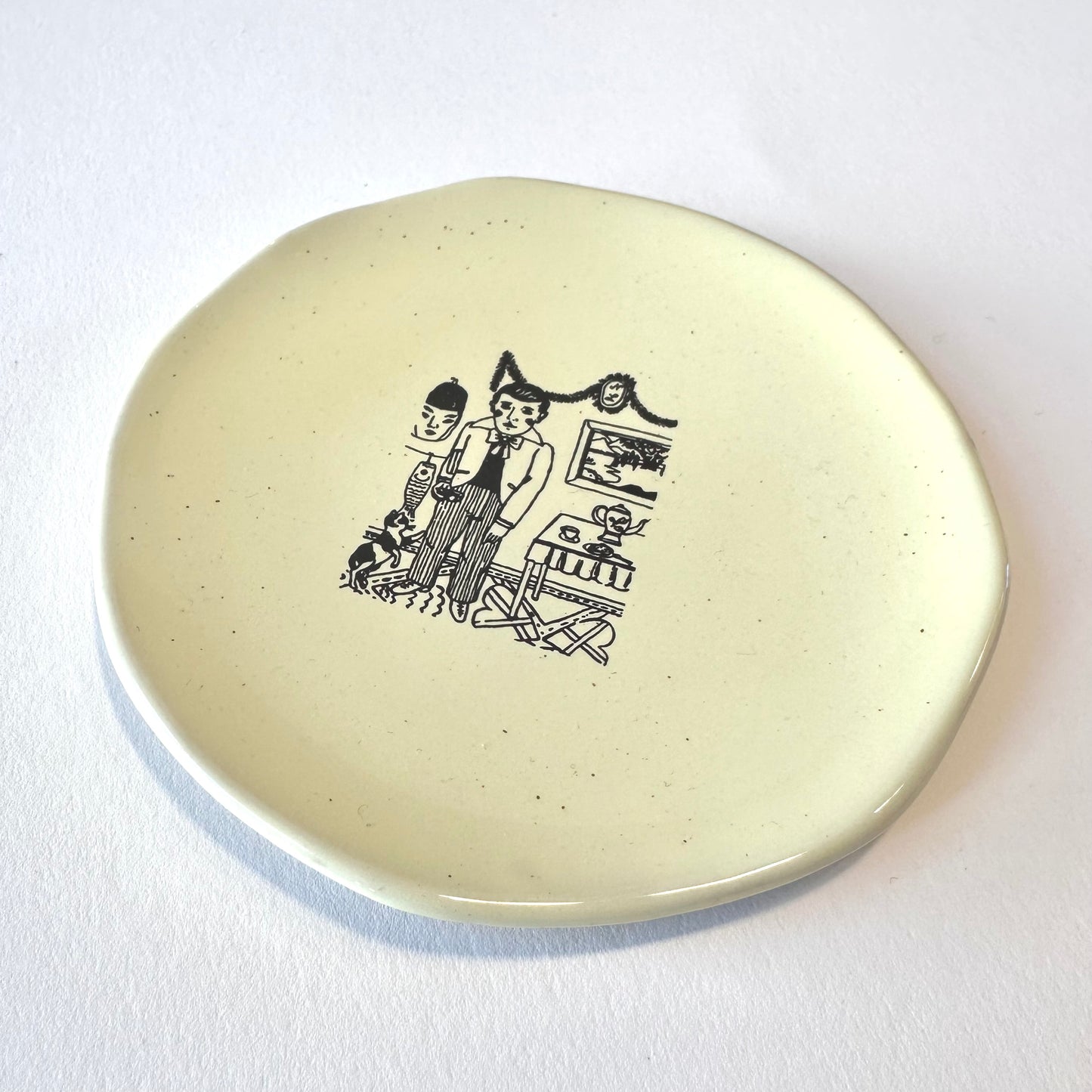 Nathalie Lété Very Small Plate | Man | Kühn Keramik (Germany)
