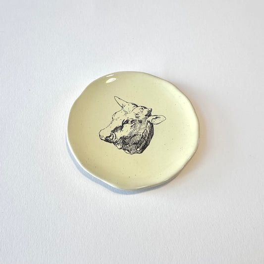 SOUVENIR Very Small Plate | Cow | Kühn Keramik (Germany)