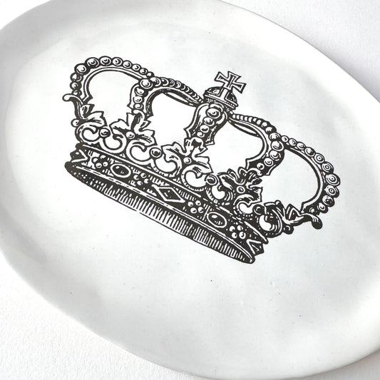 SOUVENIR Very Big Oval Plate | Ship | Kühn Keramik (Germany)