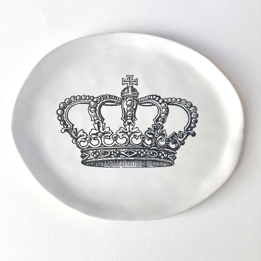 SOUVENIR Very Big Oval Plate | Ship | Kühn Keramik (Germany)