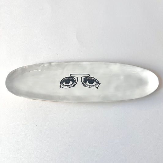 SOUVENIR Very Big Long Plate | Glasses | Kühn Keramik (Germany)