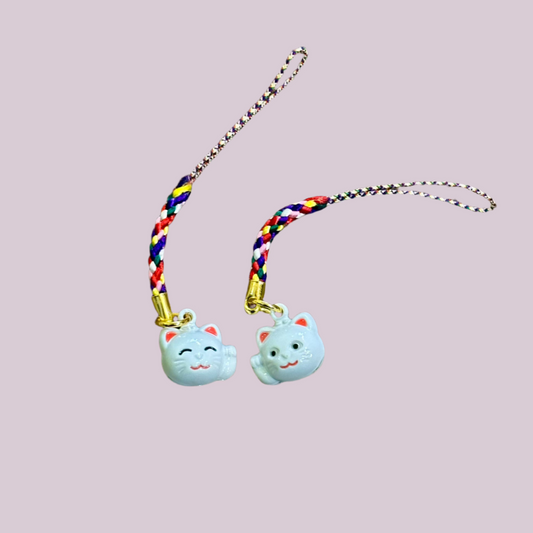 Lucky Cat Phone Charm | White | Kyoto Series (Japan)