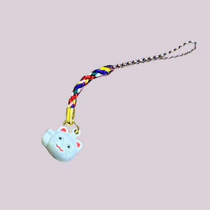 Lucky Cat Phone Charm | White | Kyoto Series (Japan)