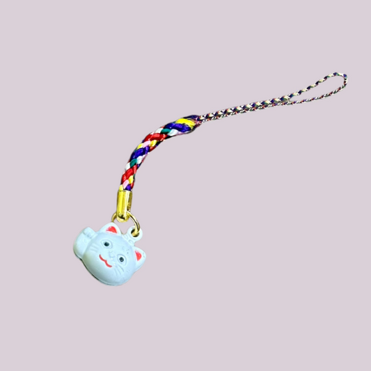 Lucky Cat Phone Charm | White | Kyoto Series (Japan)