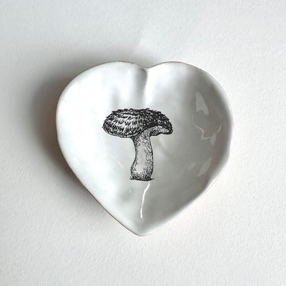 Chlorophyllum Mushroom Heart Bowl | Kühn Keramik (Germany)