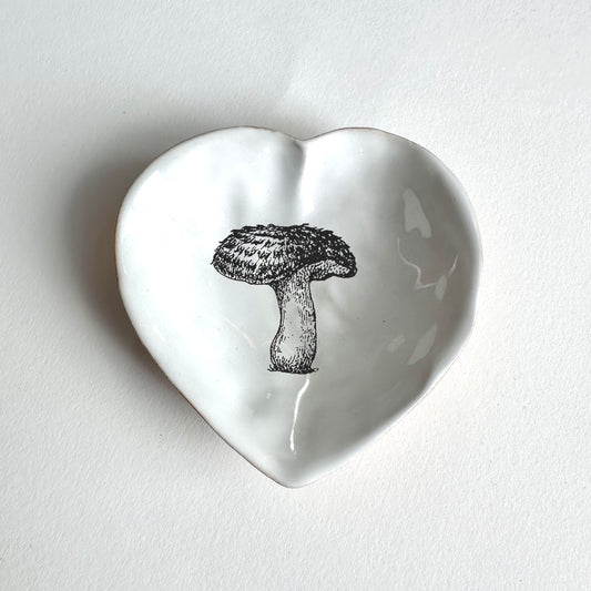 Chlorophyllum Mushroom Heart Bowl | Kühn Keramik (Germany)