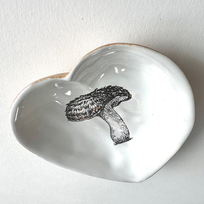 Chlorophyllum Mushroom Heart Bowl | Kühn Keramik (Germany)