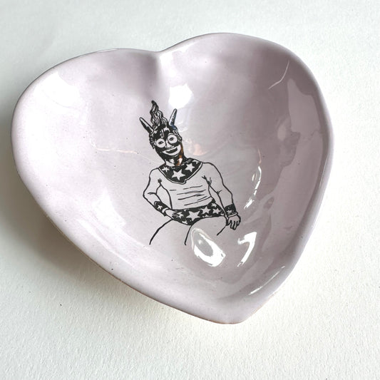 Nathalie Lété Heart Bowl | Masked Man | Kühn Keramik (Germany)