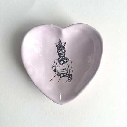 Nathalie Lété Heart Bowl | Masked Man | Kühn Keramik (Germany)