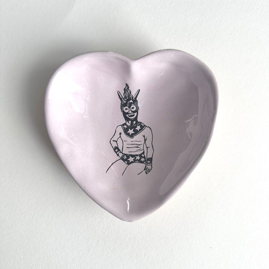 Nathalie Lété Heart Bowl | Masked Man | Kühn Keramik (Germany)