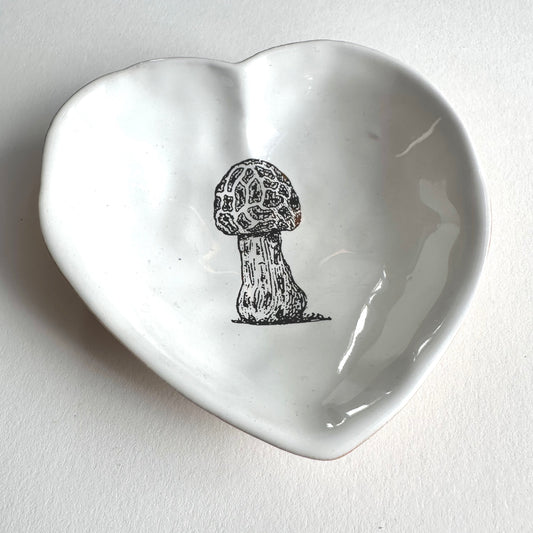 Morchella Mushroom Heart Bowl | Kühn Keramik (Germany)