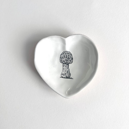 Morchella Mushroom Heart Bowl | Kühn Keramik (Germany)