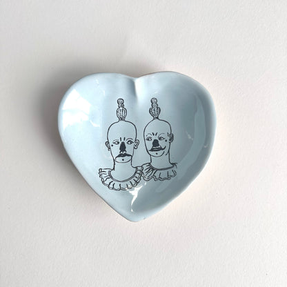 Nathalie Lété Heart Bowl | Clown Heads | Kühn Keramik (Germany)