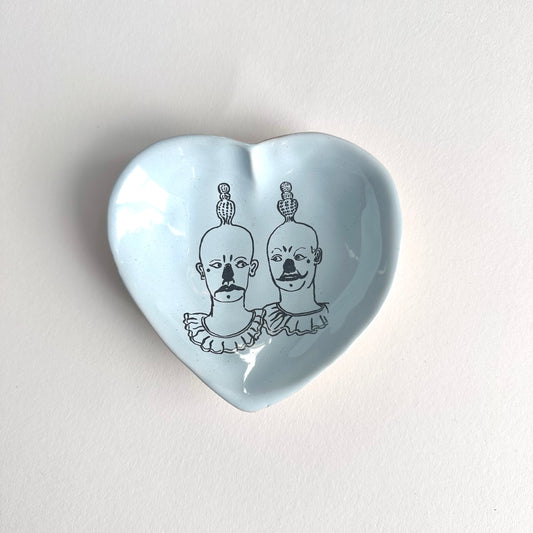 Nathalie Lété Heart Bowl | Clown Heads | Kühn Keramik (Germany)