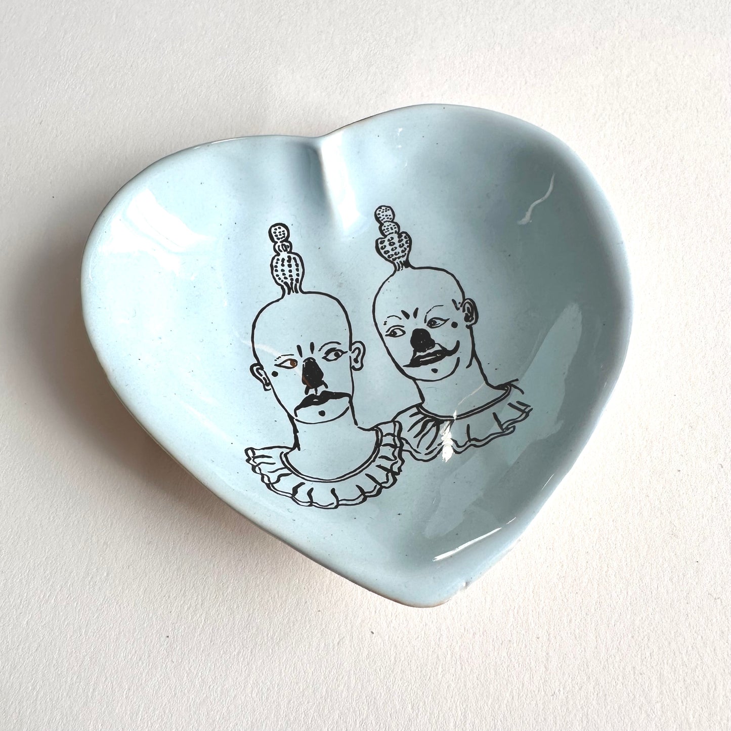 Nathalie Lété Heart Bowl | Clown Heads | Kühn Keramik (Germany)