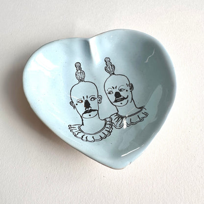 Nathalie Lété Heart Bowl | Clown Heads | Kühn Keramik (Germany)
